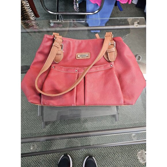 Koltov Medium Handbag Burgundy Size 14X9L - Picture 1 of 10